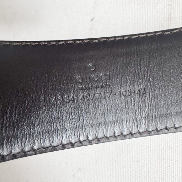 Gucci Blue Red Webstripe GG Logo Belt 38"-40" - Picture 7 of 8